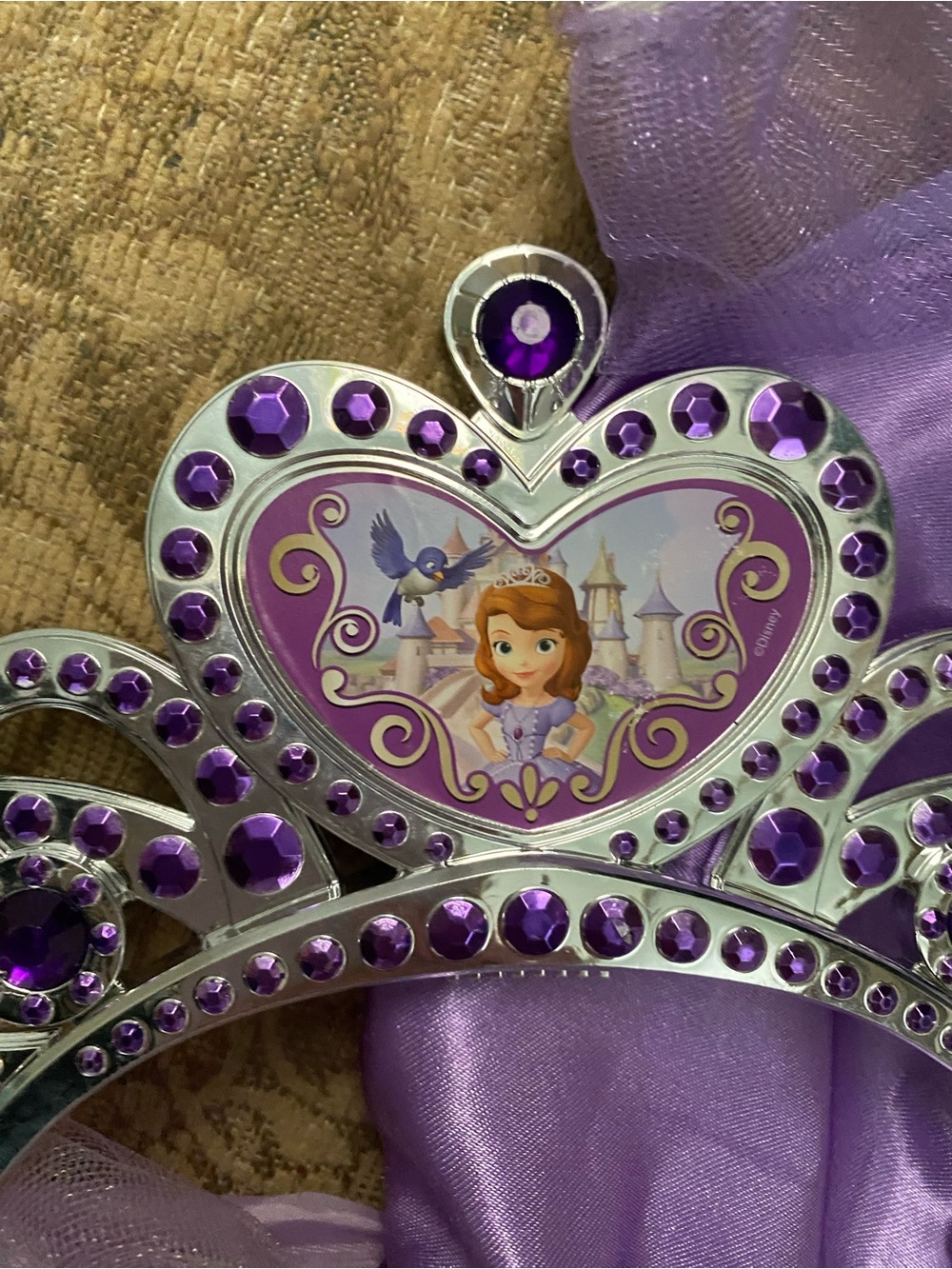 Disney Purple Sofia the First Dress-Up Dress and Headband Size4-6x - Picture 3 of 13
